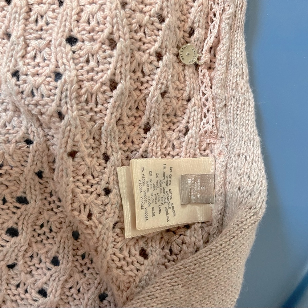 Anthropologie Sweater Cardigan rosette Small anthro jacket FairyCore - Picture 5 of 6